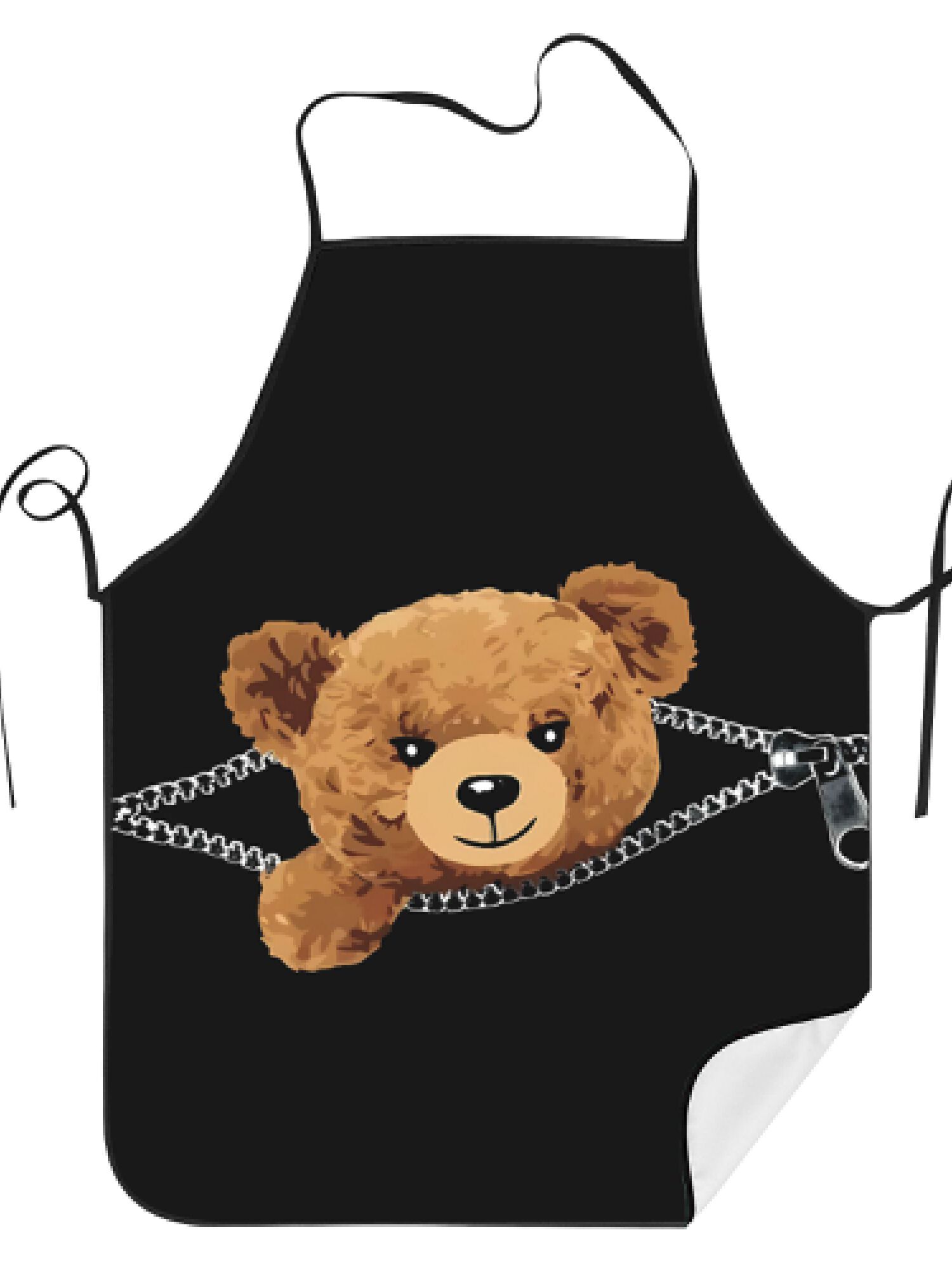 Kitchen Baking Background - 1pc Zipper Bear Apron Cute Teddy