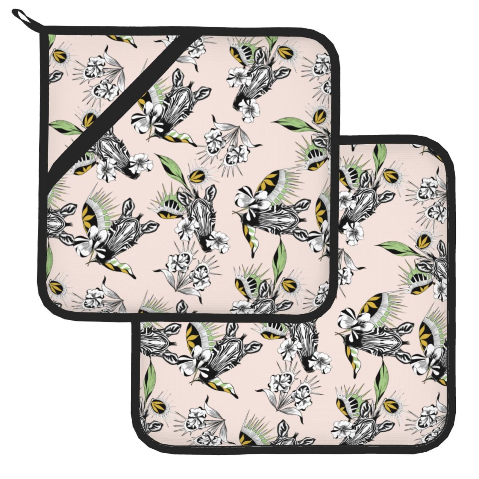 Kitchen Baking Dishes - Zebra Pattern Pot Holders Set of