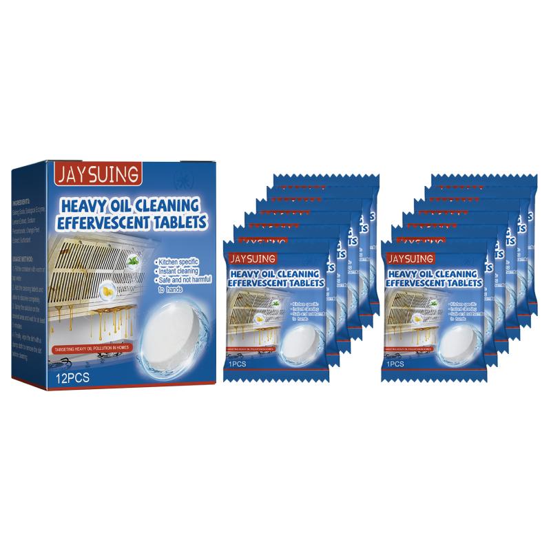 Kitchen Baking Soda - 12pcs Kitchen Grease Cleaning Tablets For