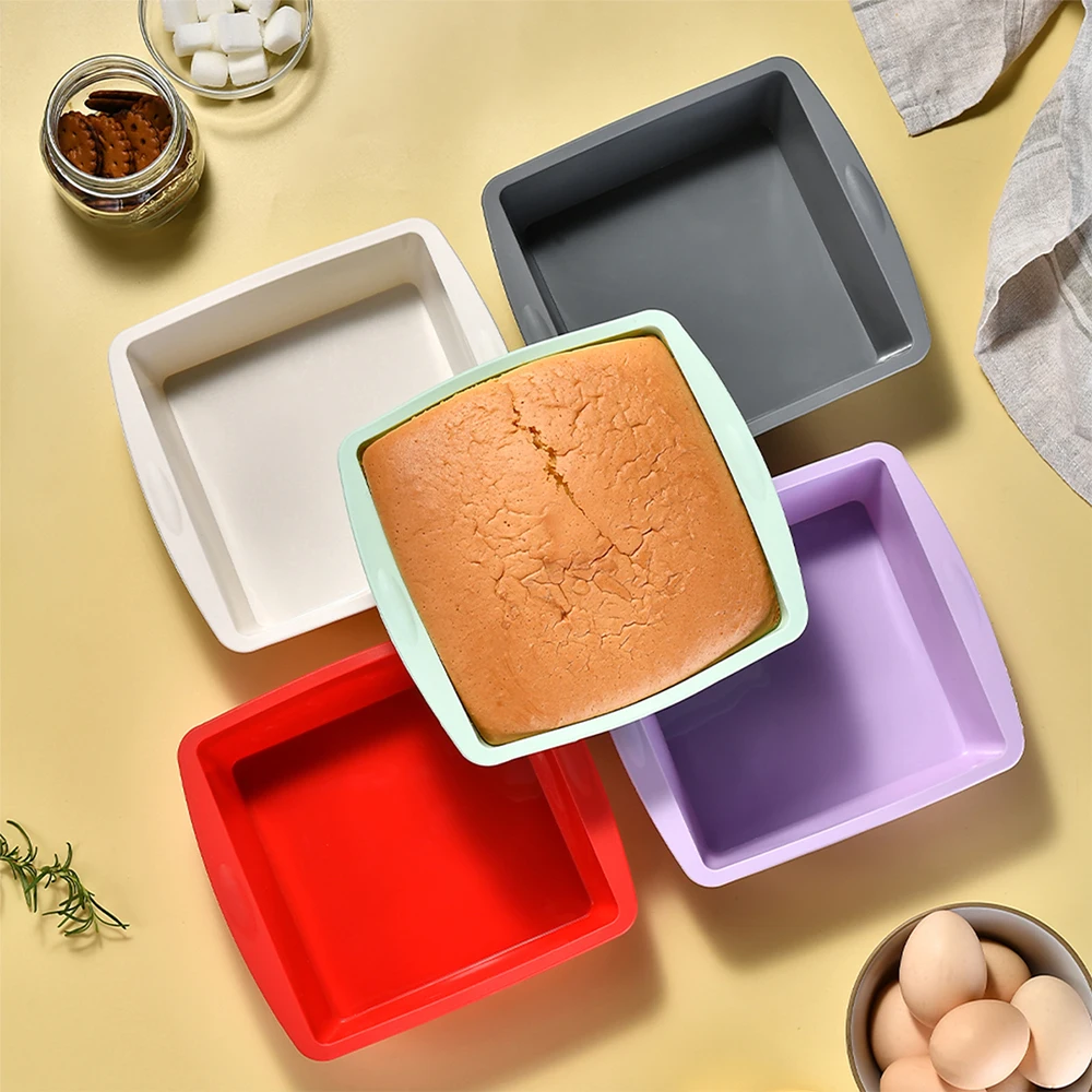 Kitchen Appliances For Baking - 1/4Pcs Silicone Square Cake Mold Easy