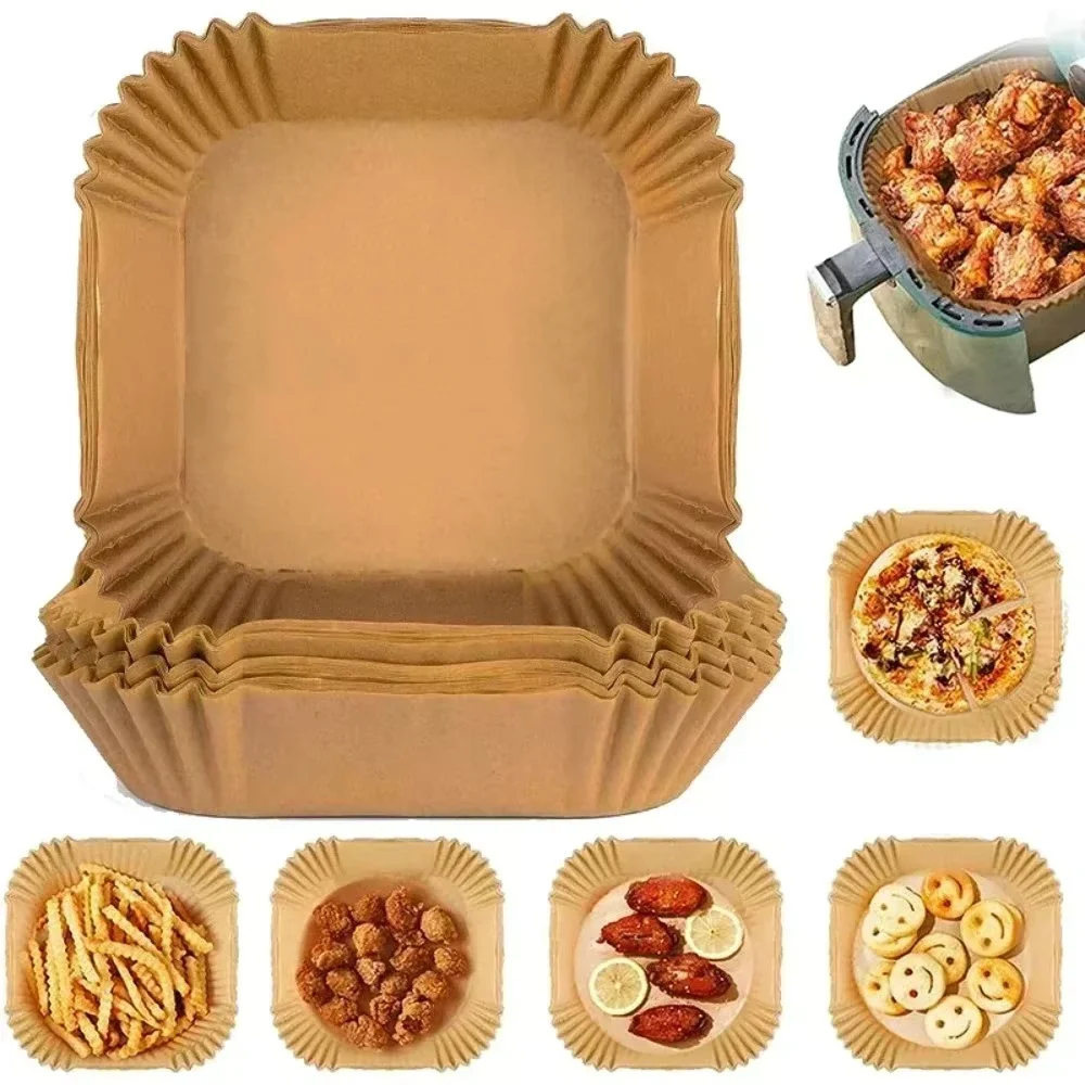 Kitchen Baking Dishes - 50/100PCS Air Fryer Special Paper Tray