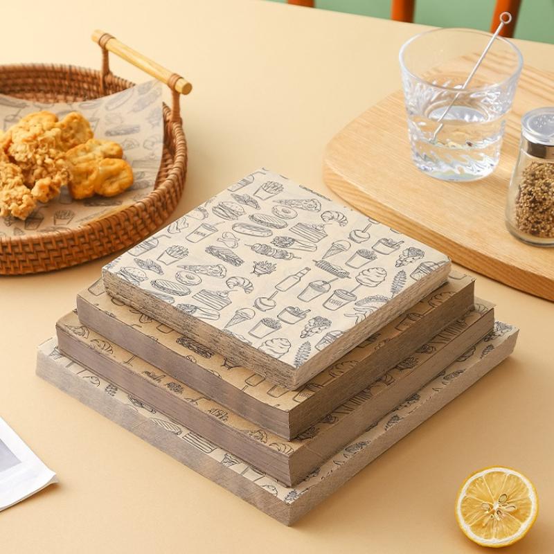 Kitchen Baking Paper - 100pcs Oil-Proof Baking Food Wrapper Wax