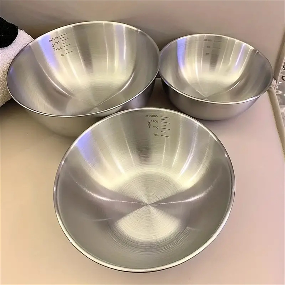 Kitchen Baking Set - 1-3 Stainless Steel Bowl Set with
