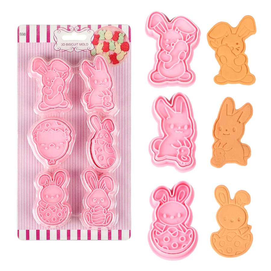Cookie Cutter Set - 6pcs/Set Easter Bunny Cookie Cutters Kitchen