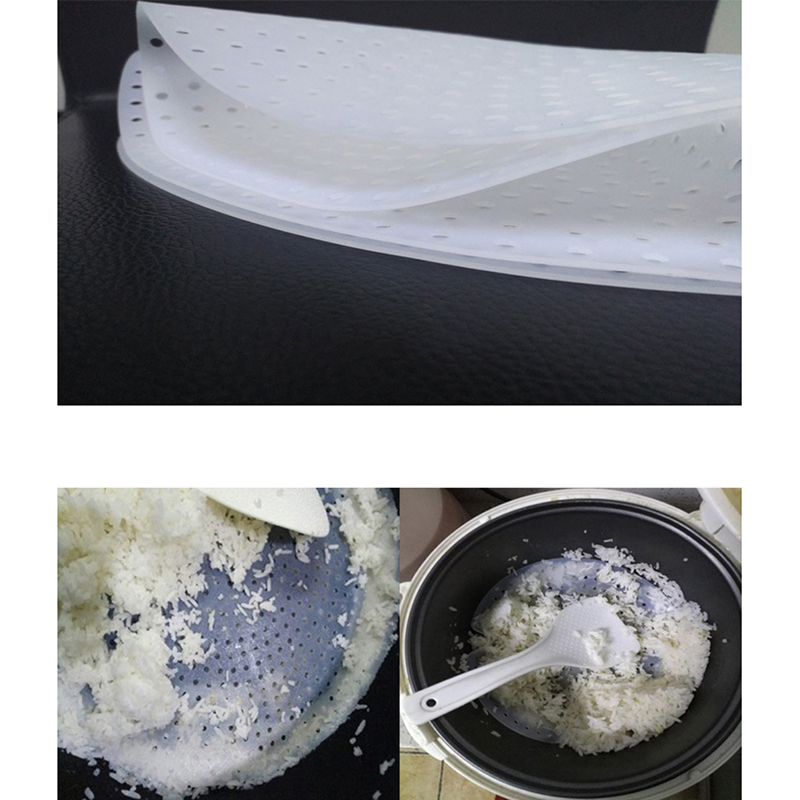 Kitchen Baking Paper - 1Pc White Round Rice Steamer Mat