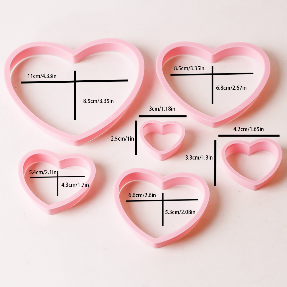 1set/3sets Pink Heart Star Flo - Cookie Cutter Set 评论和价格