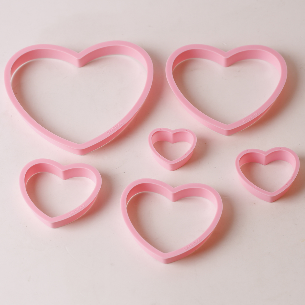 1set/3sets Pink Heart Star Flo - Cookie Cutter Set 评论和价格