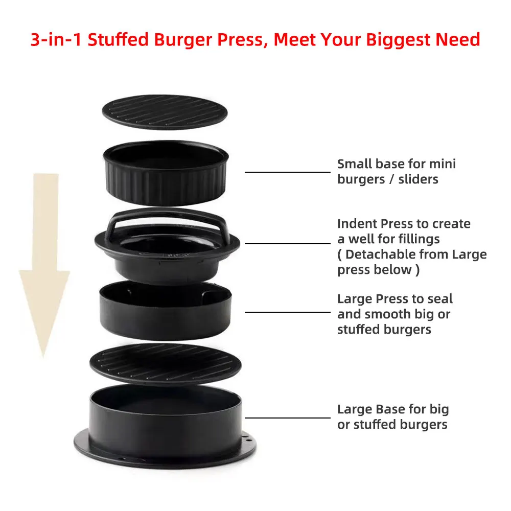 ABS Hamburger Press Meat Pie P - Kitchen Baking Paper 评论和价格