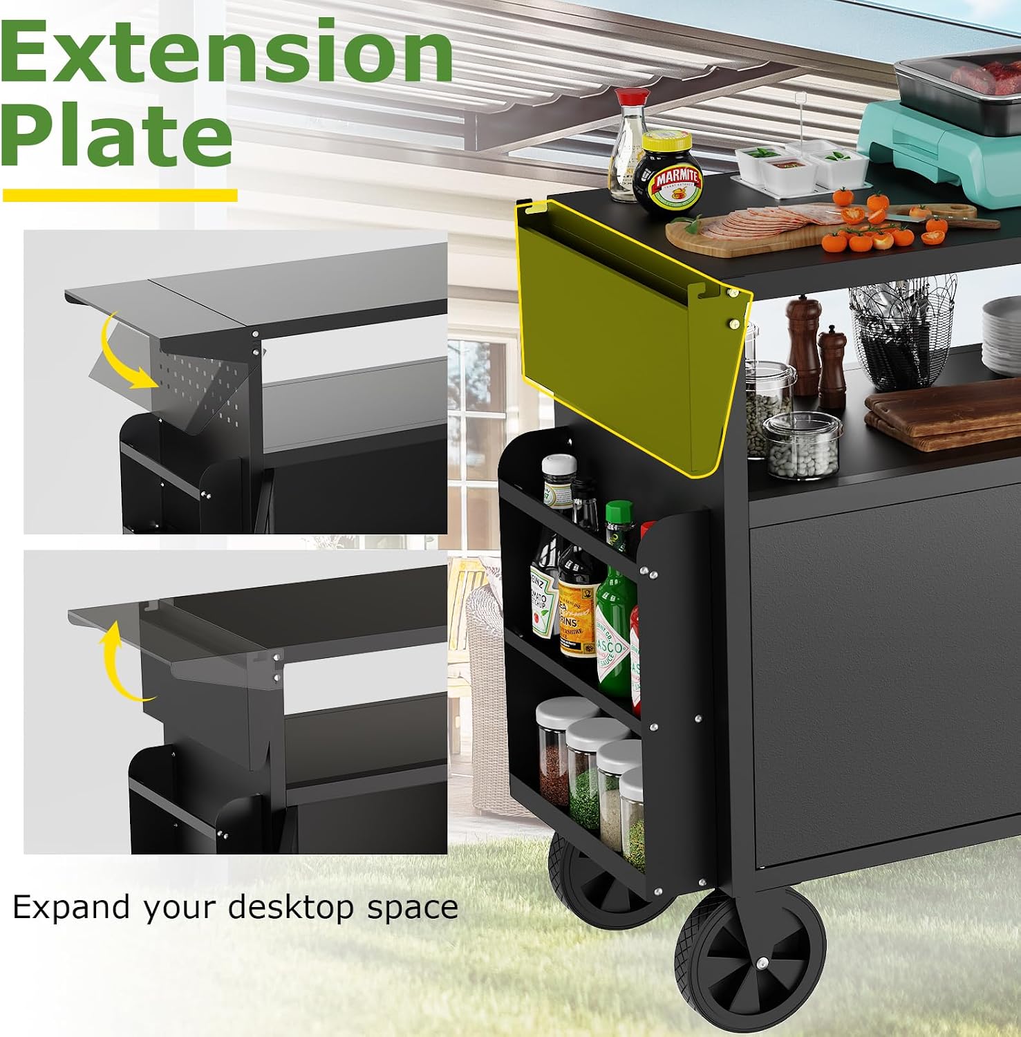 Outdoor Grill Cart Table With  - Kitchen Uncle 评论和价格