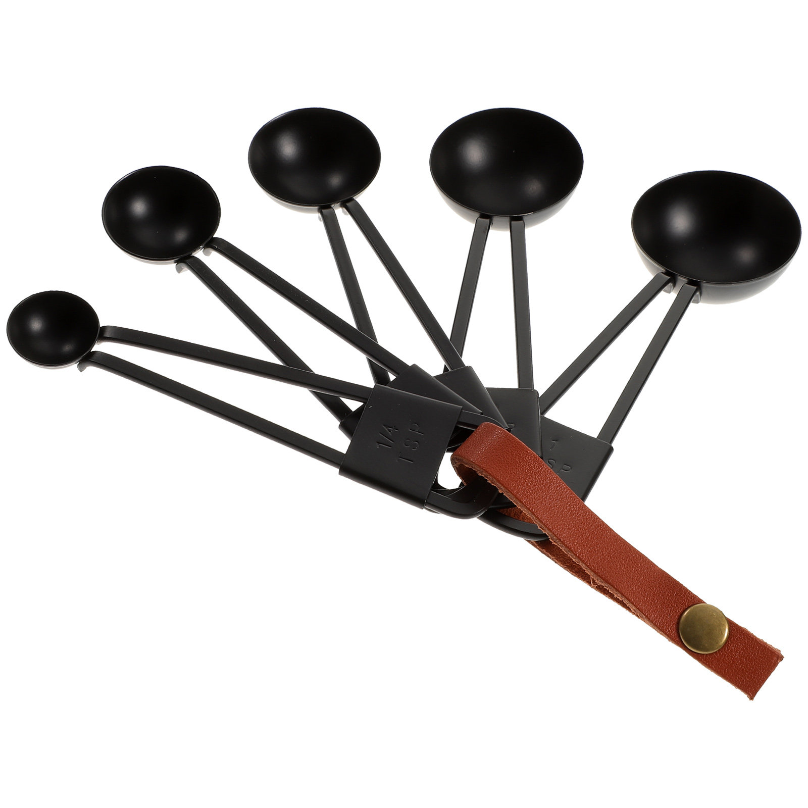 5Pcs Measuring Spoon Set Black - Baking (Kitchen Ingredient) 评论和价格