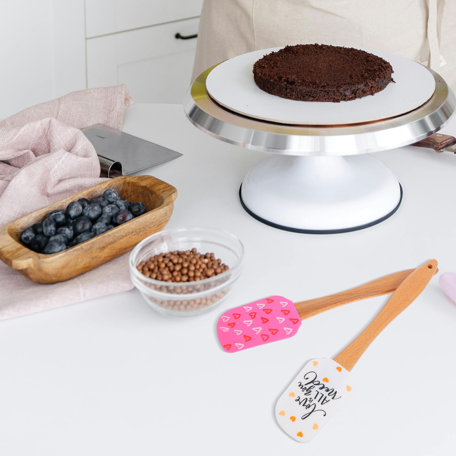 2Pcs Valentine's Day Heart Des - Kitchen Baking Set 评论和价格