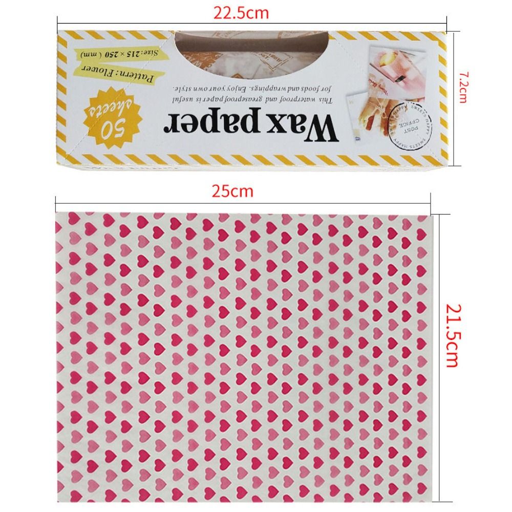 10/50pcs Waterproof Heart Prin - Kitchen Baking Paper 评论和价格