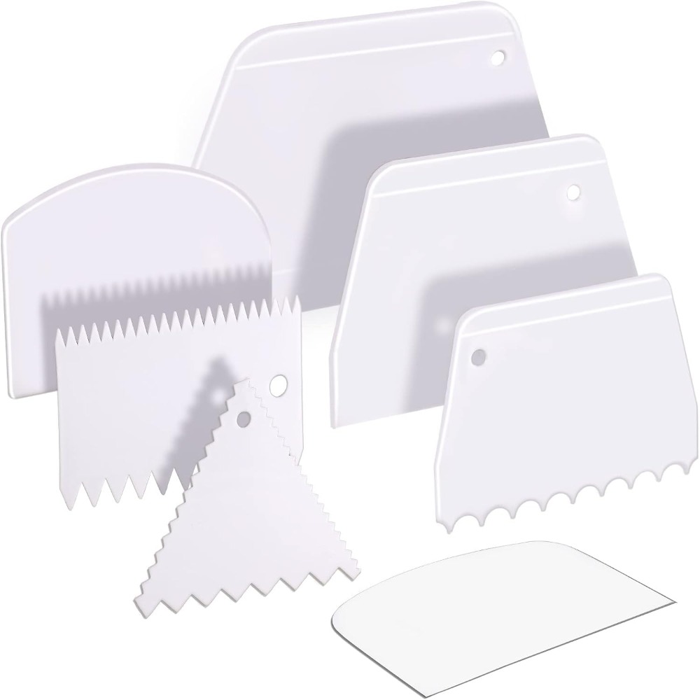 7 Pcs Kitchen Dough Scraper an - Kitchen Baking Set 评论和价格