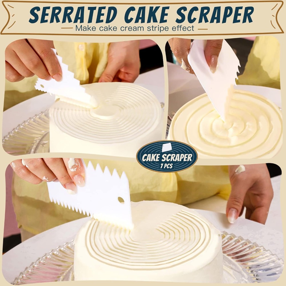 7 Pcs Kitchen Dough Scraper an - Kitchen Baking Set 评论和价格