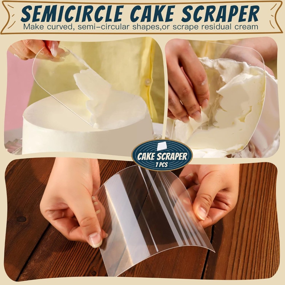 7 Pcs Kitchen Dough Scraper an - Kitchen Baking Set 评论和价格