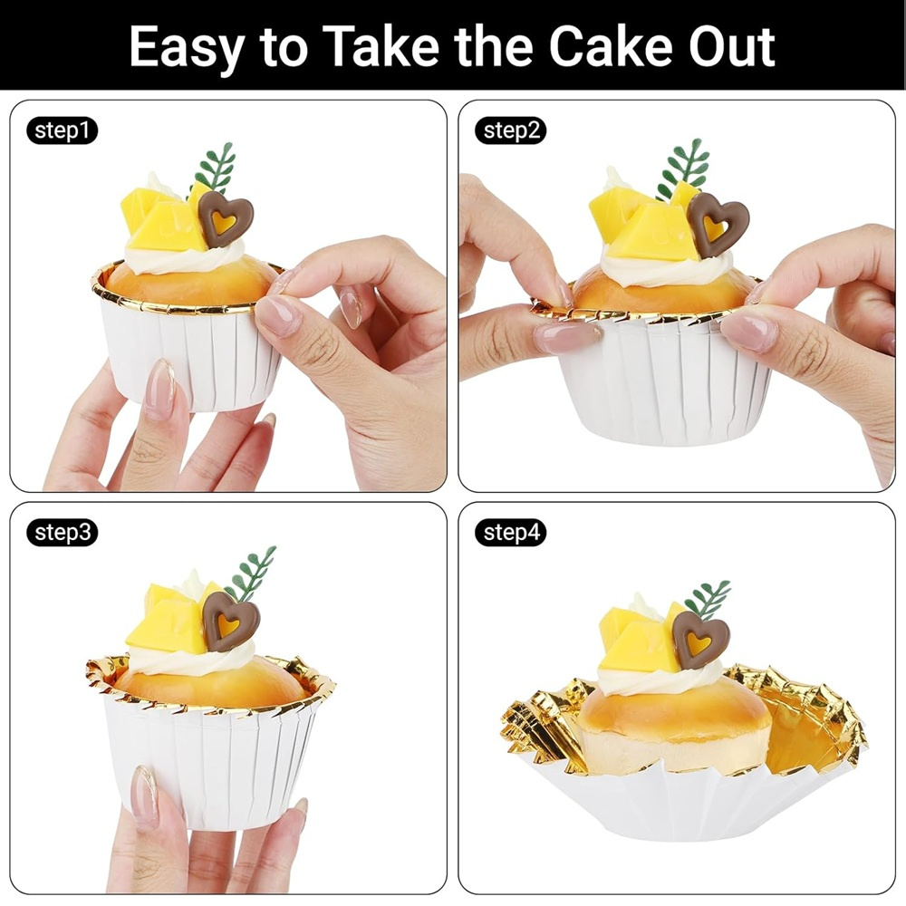 50 pcs Muffins Cup Paper Cupca - Kitchen Baking Paper 评论和价格