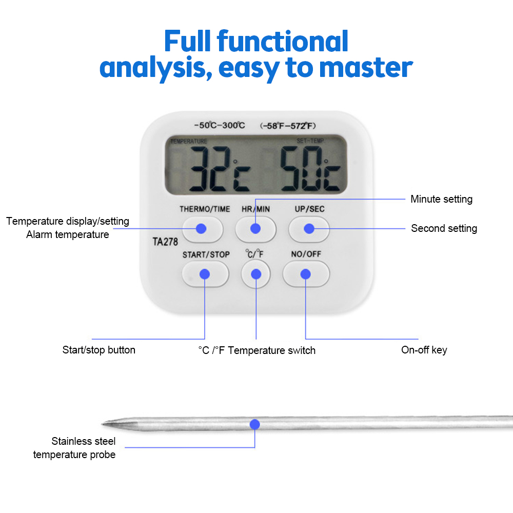 TA278 Digital Kitchen Thermome - Kitchen Baking Station 评论和价格