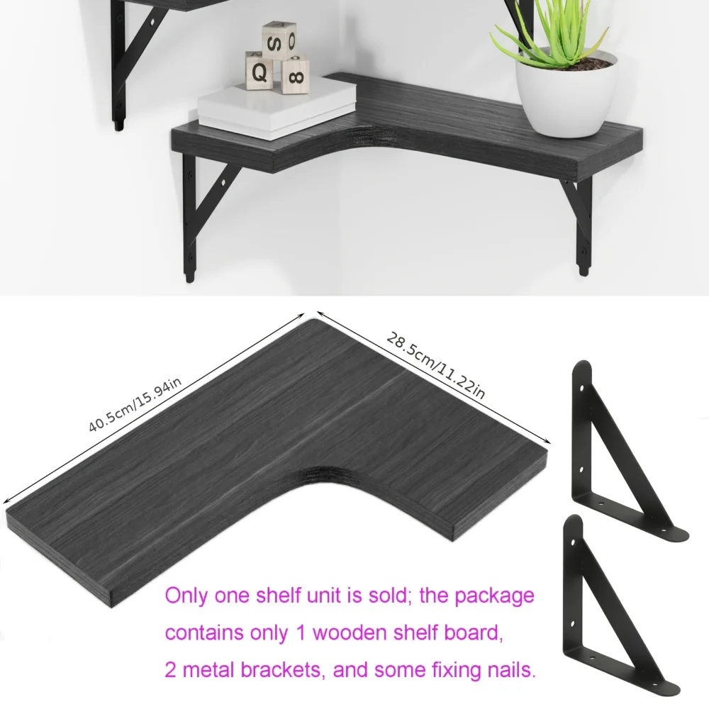 Natural Wood Grain Floating Sh - Kitchen Uncle 评论和价格