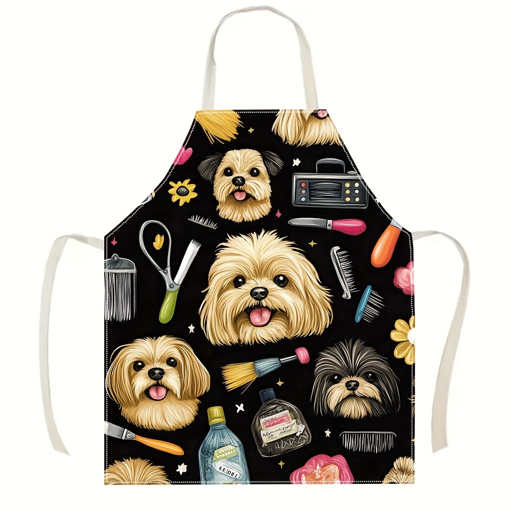 1pc Funny Dog Groomer Apron wi - Kitchen Baking Background 评论和价格