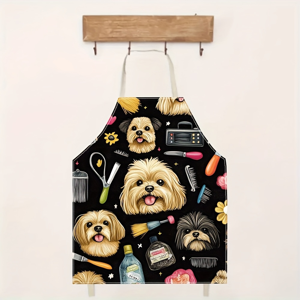 1pc Funny Dog Groomer Apron wi - Kitchen Baking Background 评论和价格