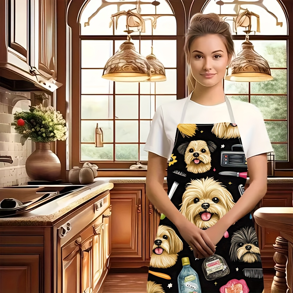 1pc Funny Dog Groomer Apron wi - Kitchen Baking Background 评论和价格