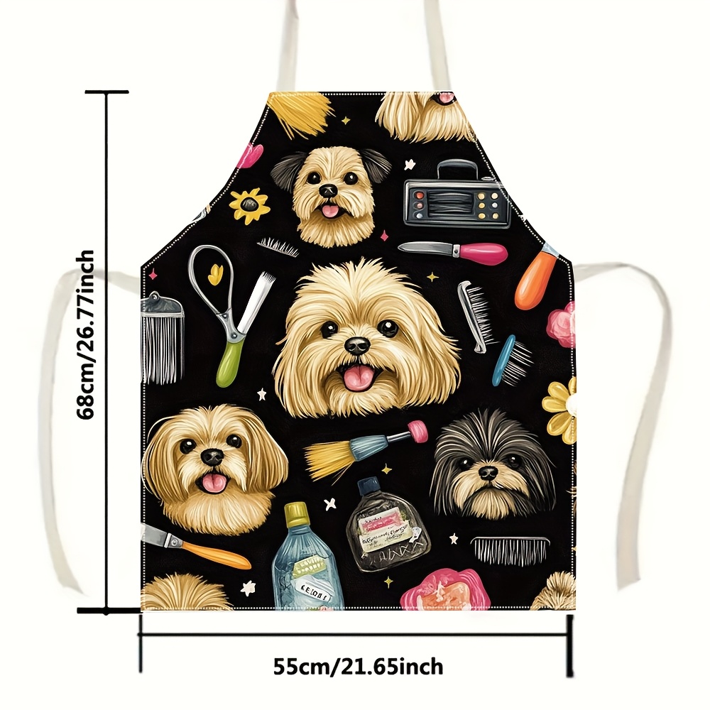 1pc Funny Dog Groomer Apron wi - Kitchen Baking Background 评论和价格
