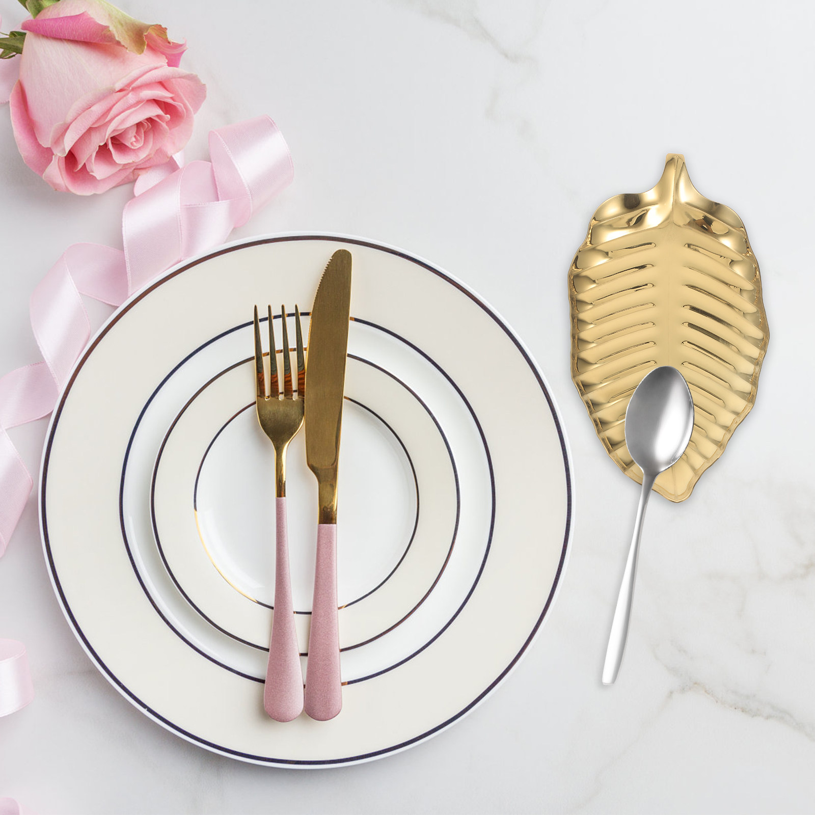Stylish Gold Leaf Spoon Rest S - Kitchen Baking Station 评论和价格
