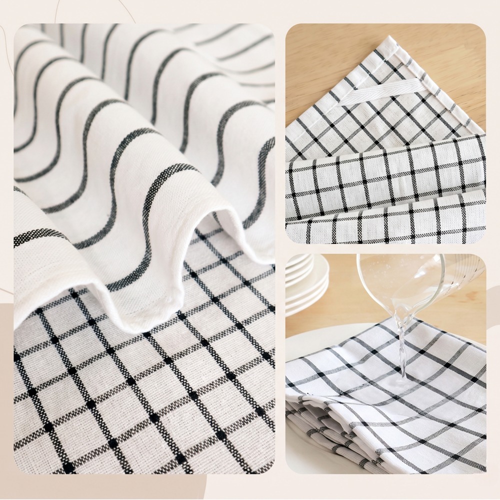 4 PCS Modern Plaid Cotton Dish - Kitchen Baking Dishes 评论和价格