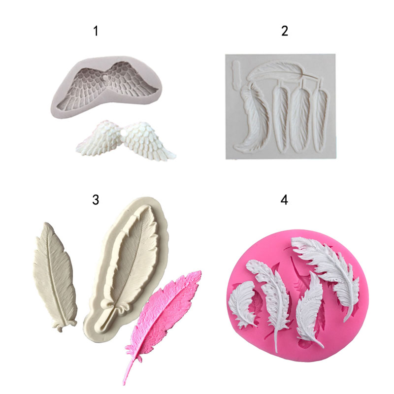 Leaves feather&wings shape 3D  - Kitchen Baking Gadgets 评论和价格
