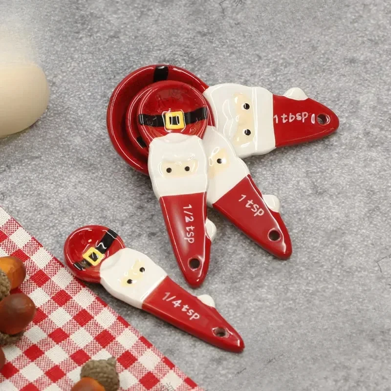 4pcs Christmas Measuring Spoon - Kitchen Baking Gifts 评论和价格