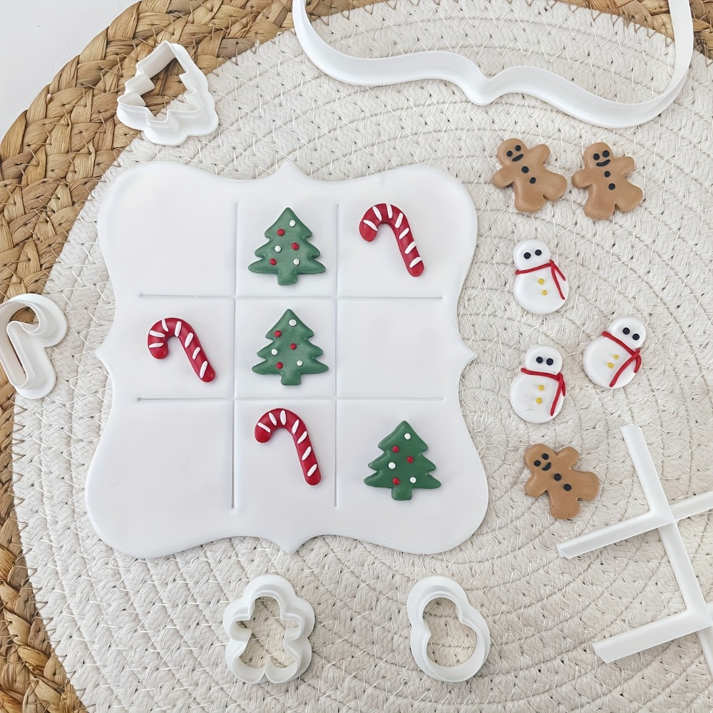 6Pcs Christmas Tic Tac Toe Coo - Cookie Cutter Set 评论和价格