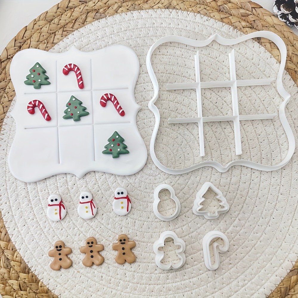 6Pcs Christmas Tic Tac Toe Coo - Cookie Cutter Set 评论和价格