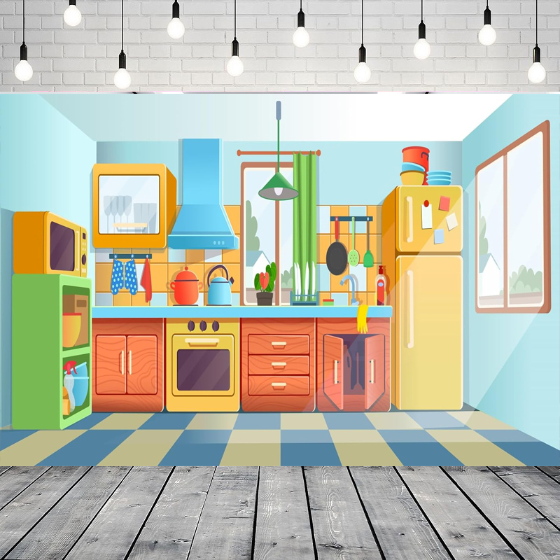 Photography Backdrop For Kids  - Kitchen Baking Background 评论和价格