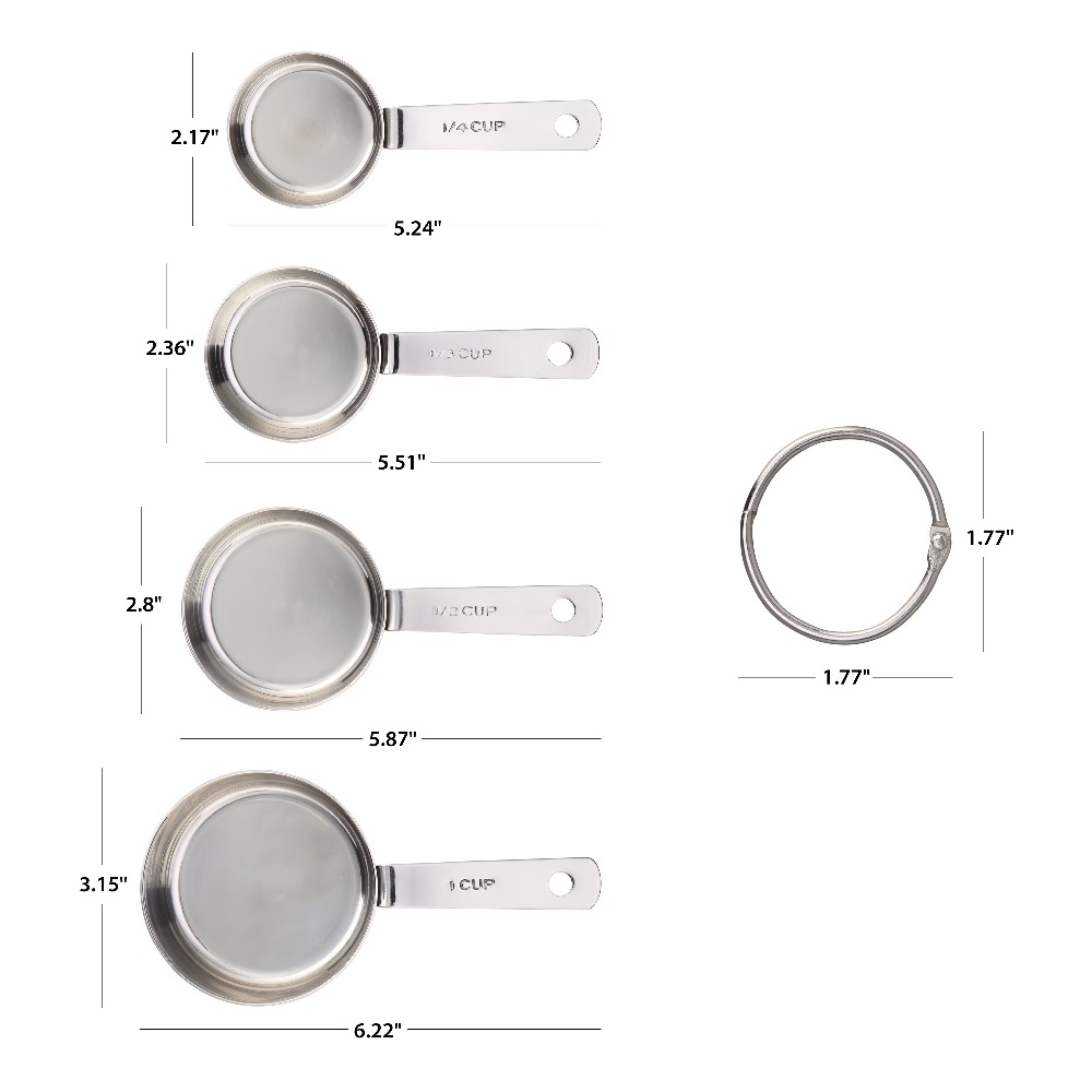Stainless Steel Measuring Cups - Baking (Kitchen Ingredient) 评论和价格