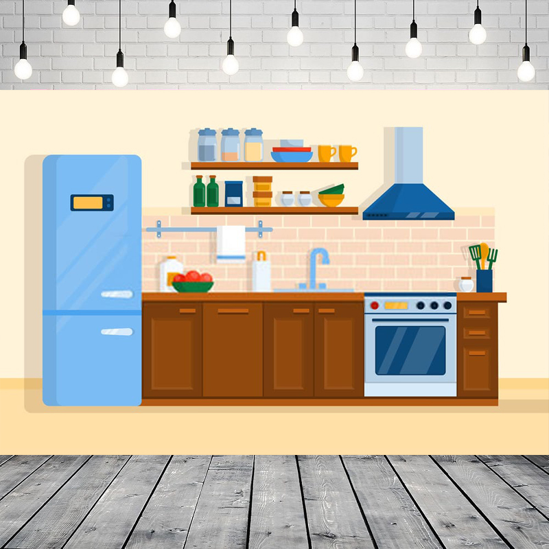 Cartoon Kitchen Photography Ba - Kitchen Baking Background 评论和价格