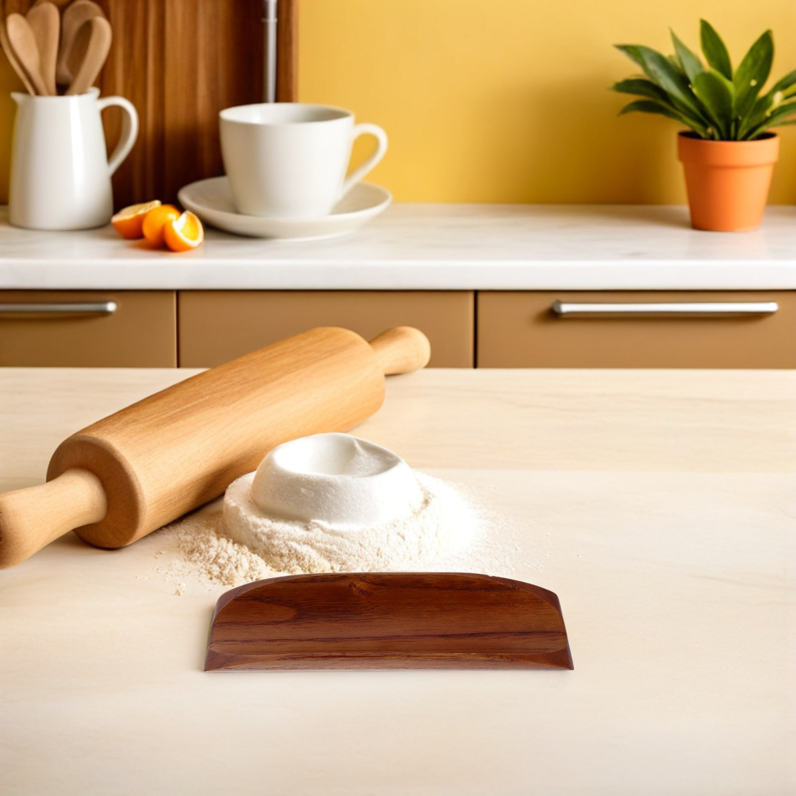 2Pcs Wooden Rolling Pin Holder - Kitchen Baking Station 评论和价格