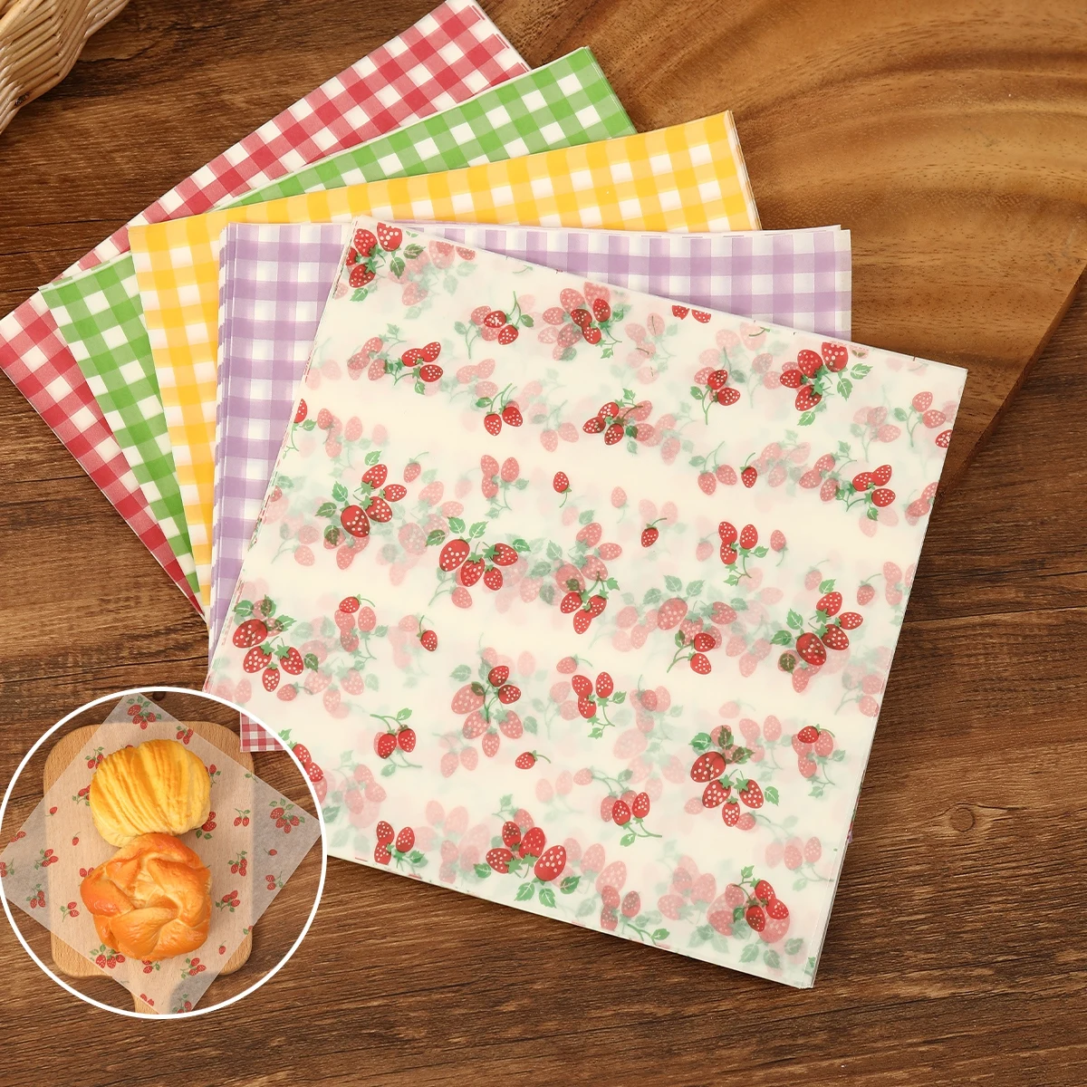 50Pcs Oilproof Wrapping Paper  - Kitchen Baking Gifts 评论和价格
