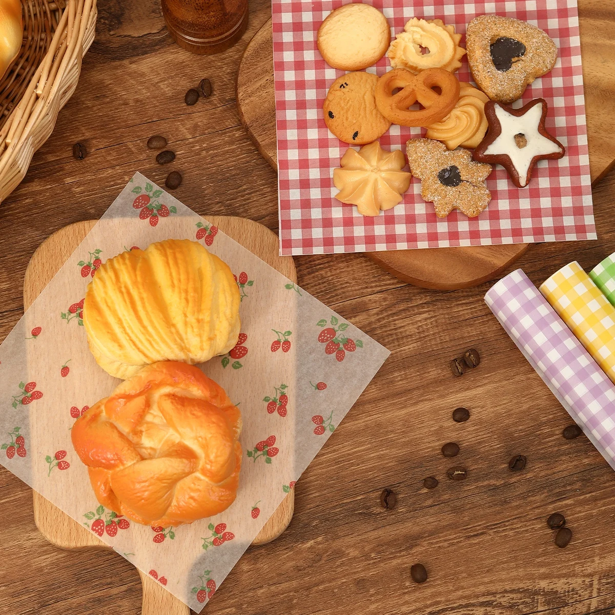 50Pcs Oilproof Wrapping Paper  - Kitchen Baking Gifts 评论和价格