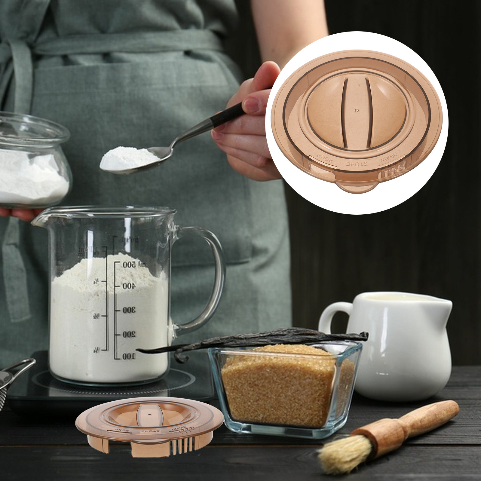 Measuring Glass Cup Plastic Li - Kitchen Baking Soda 评论和价格