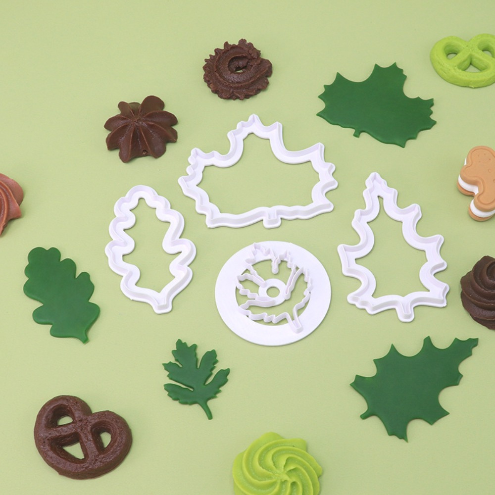 4Pcs Set Fall Leaf Cookie Cutt - Cookie Cutter Set 评论和价格