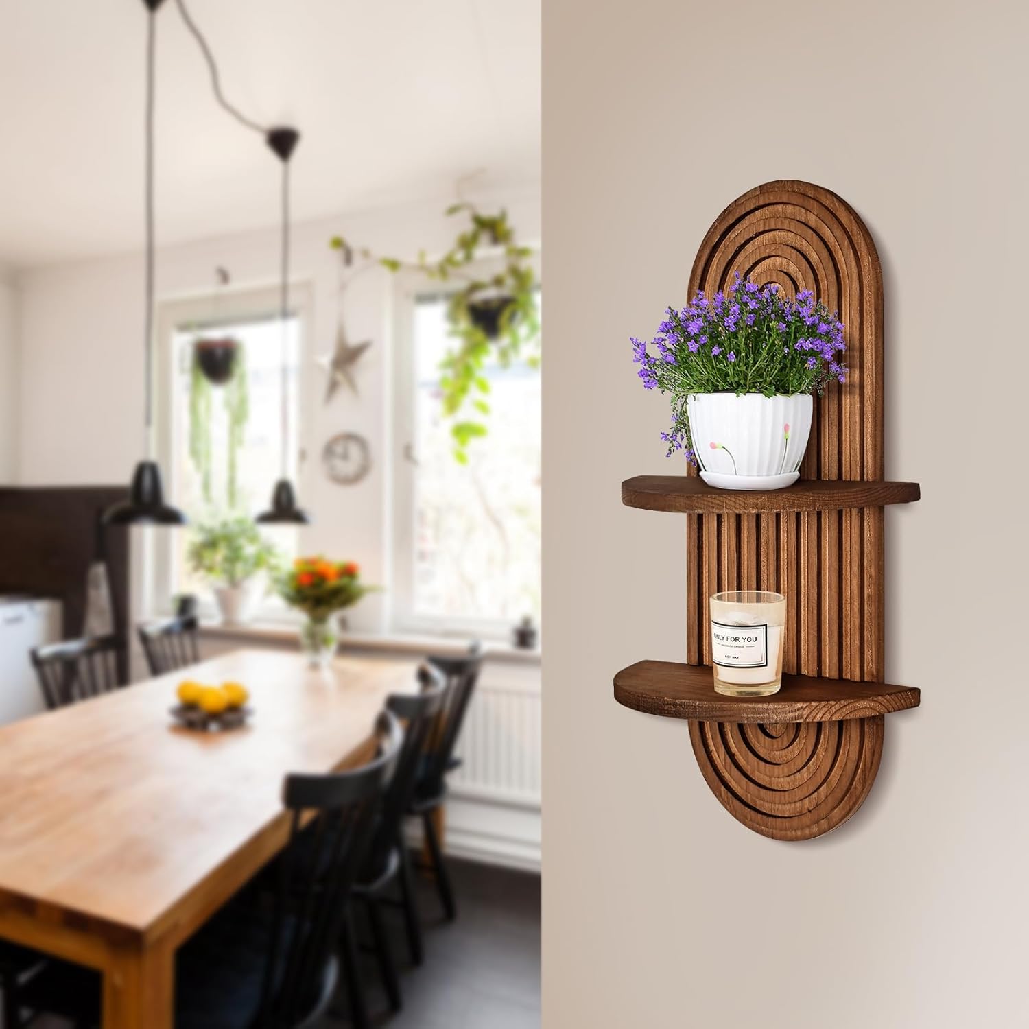 Wood Floating Shelves, Multi-f - Kitchen Uncle 评论和价格