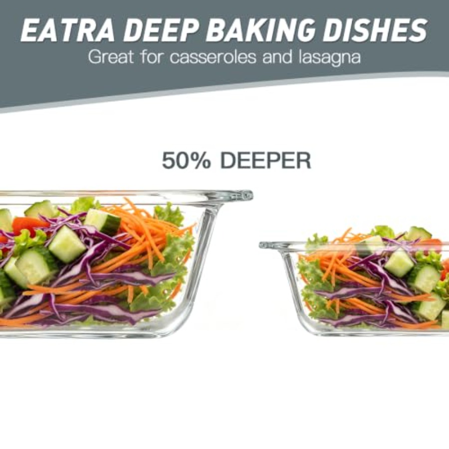 6-Piece Extra-Deep Glass Bakin - Kitchen Baking Dishes 评论和价格