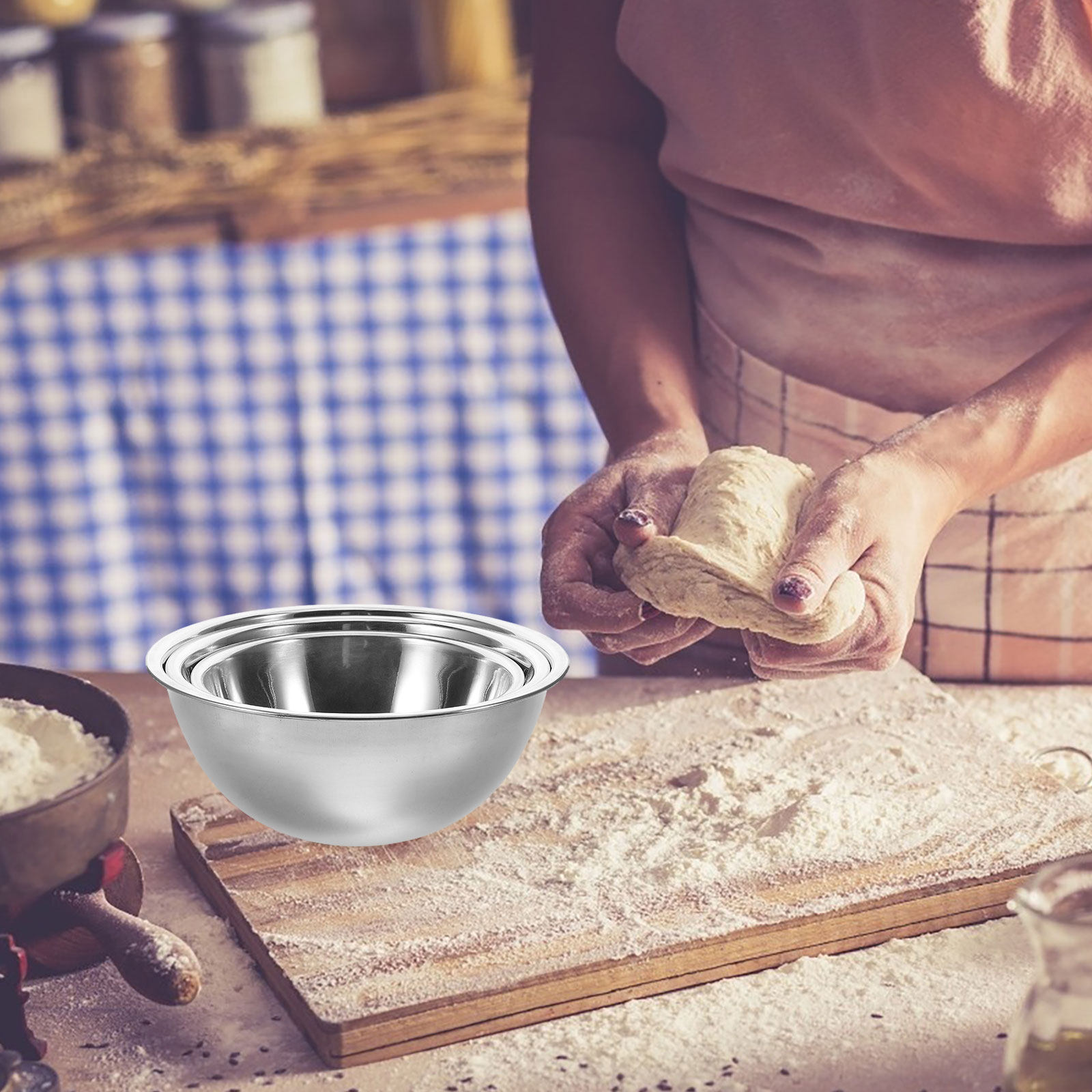 3Pcs Stainless Steel Mixing Bo - Baking (Kitchen Ingredient) 评论和价格