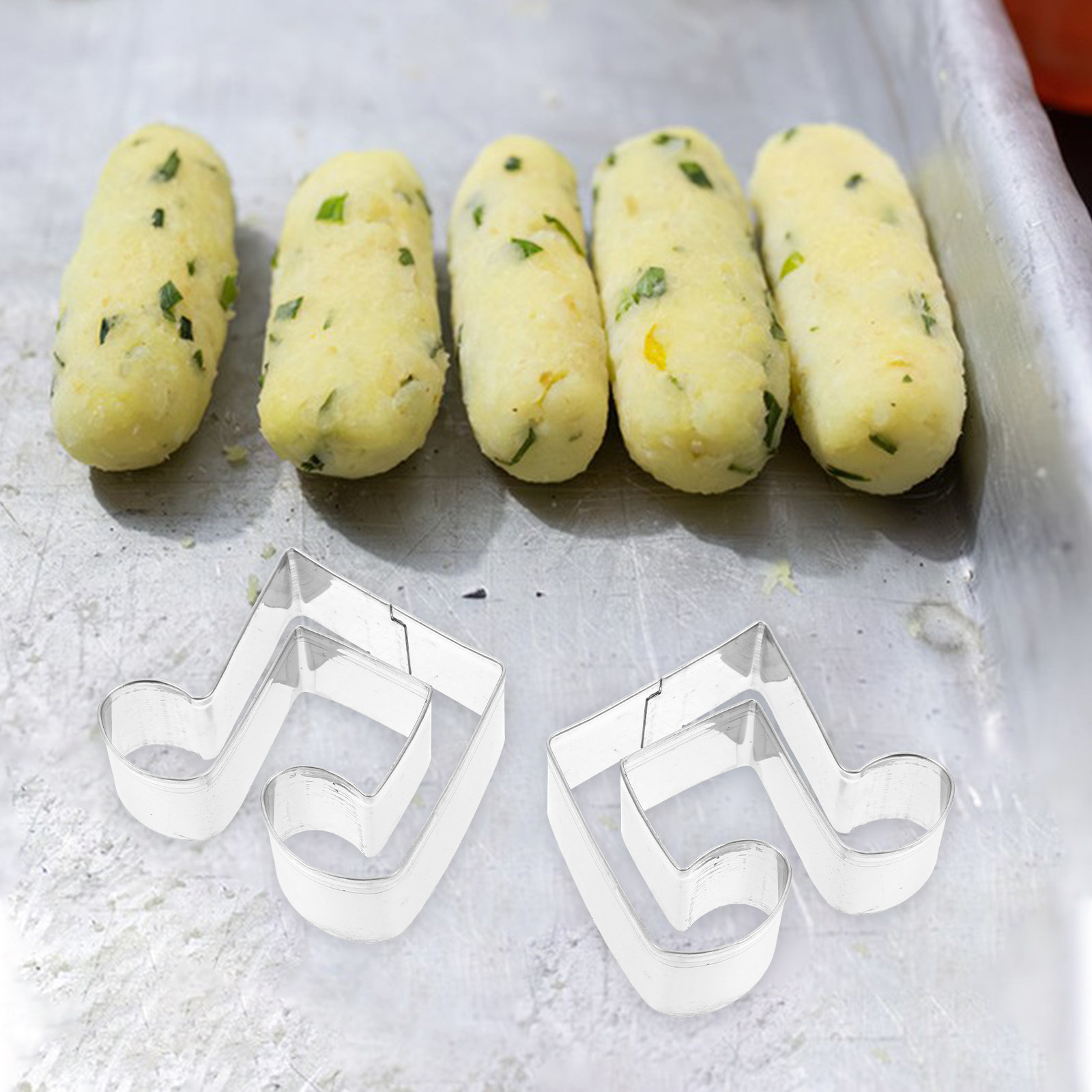 1Set Stainless Steel Music Not - Cookie Cutter Set 评论和价格