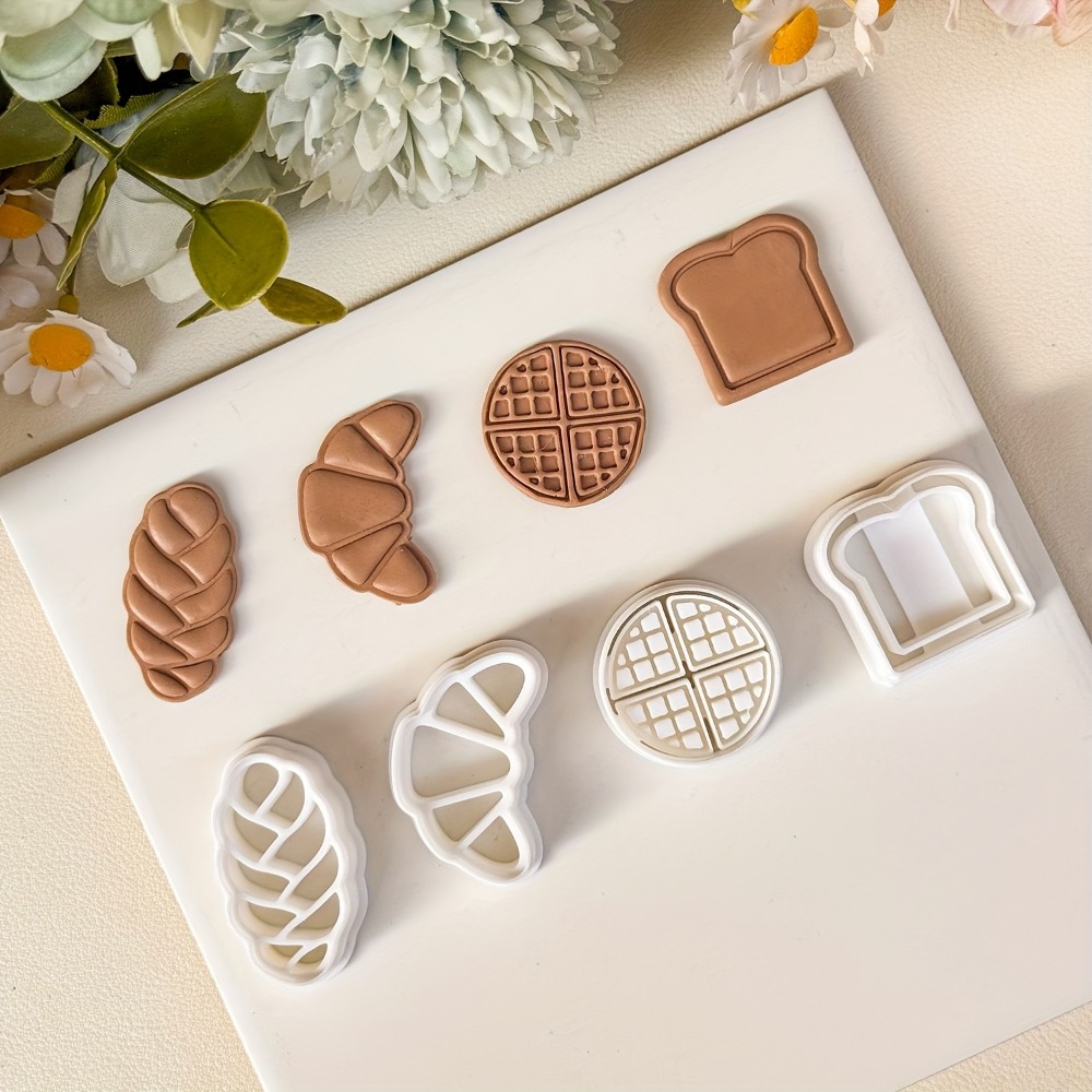 4Pcs Bread Themed Cookie Cutte - Cookie Cutter Set 评论和价格