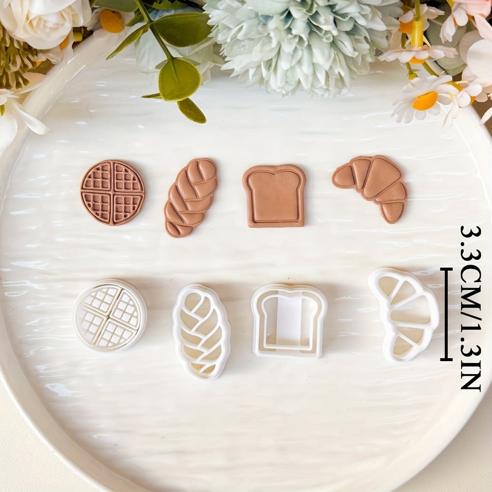 4Pcs Bread Themed Cookie Cutte - Cookie Cutter Set 评论和价格