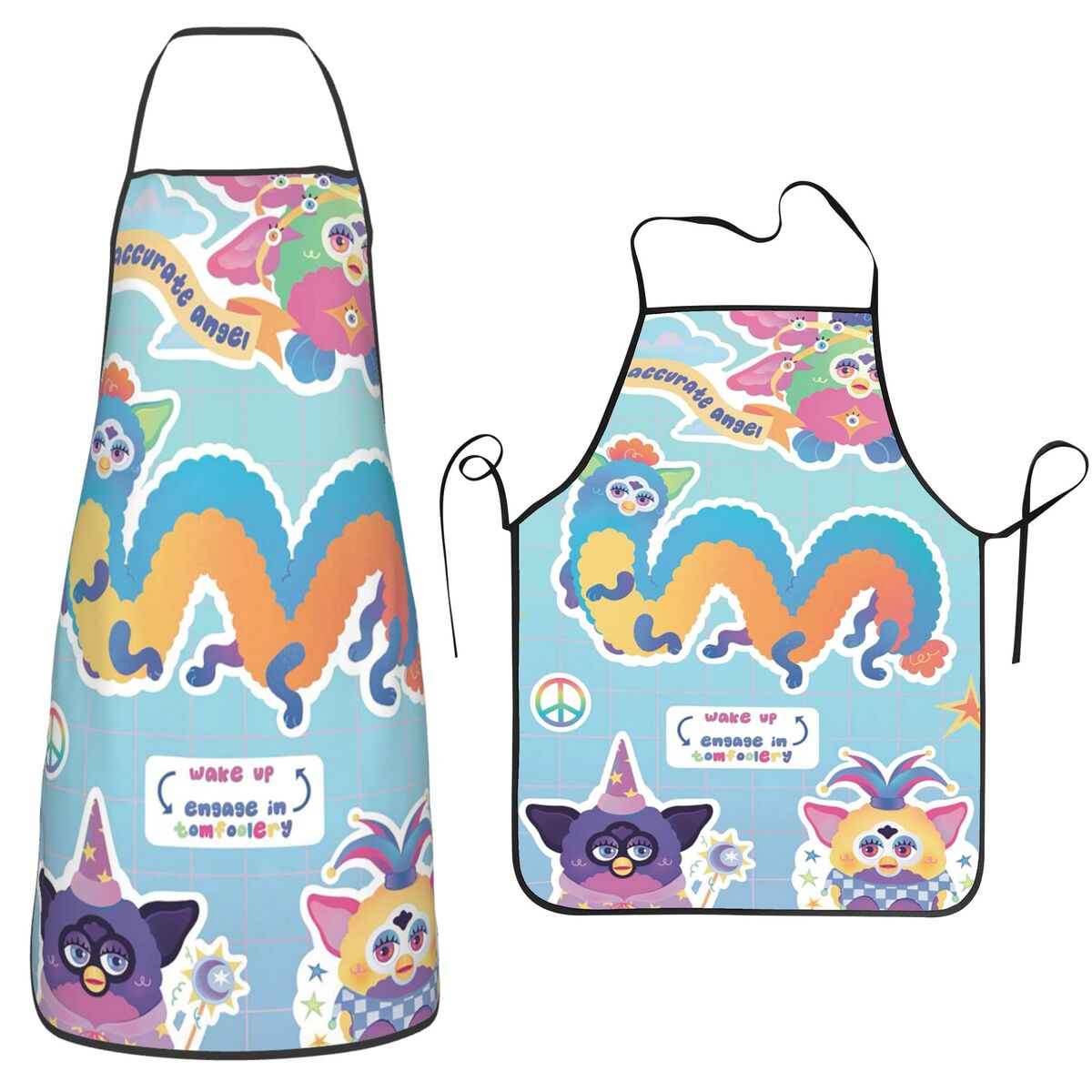 Nightmare Furby Cartoon Aprons - Kitchen Nightmares Baking 评论和价格
