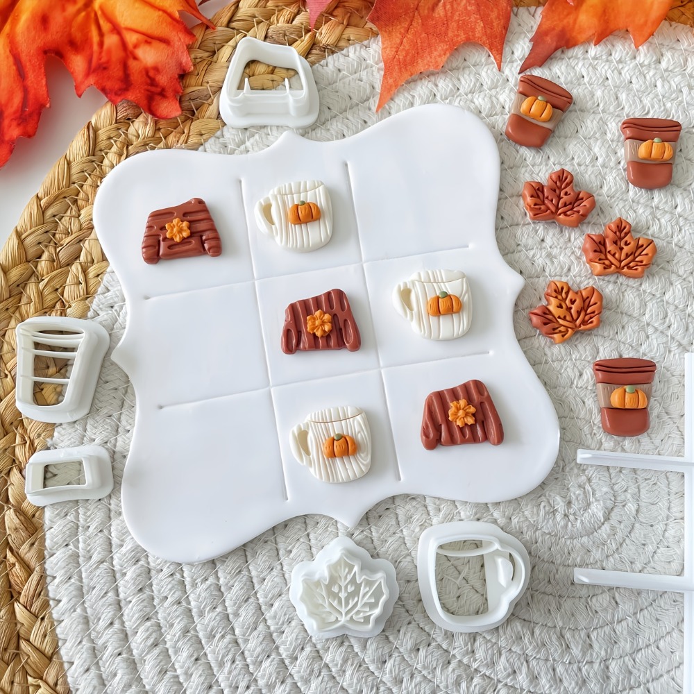 7Pcs Autumn Tic-Tac-Toe Cookie - Cookie Cutter Set 评论和价格