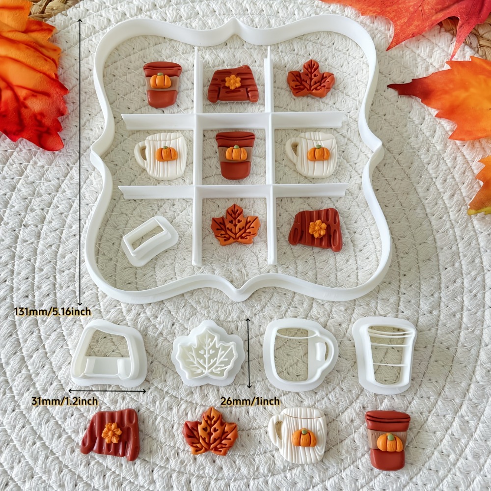 7Pcs Autumn Tic-Tac-Toe Cookie - Cookie Cutter Set 评论和价格