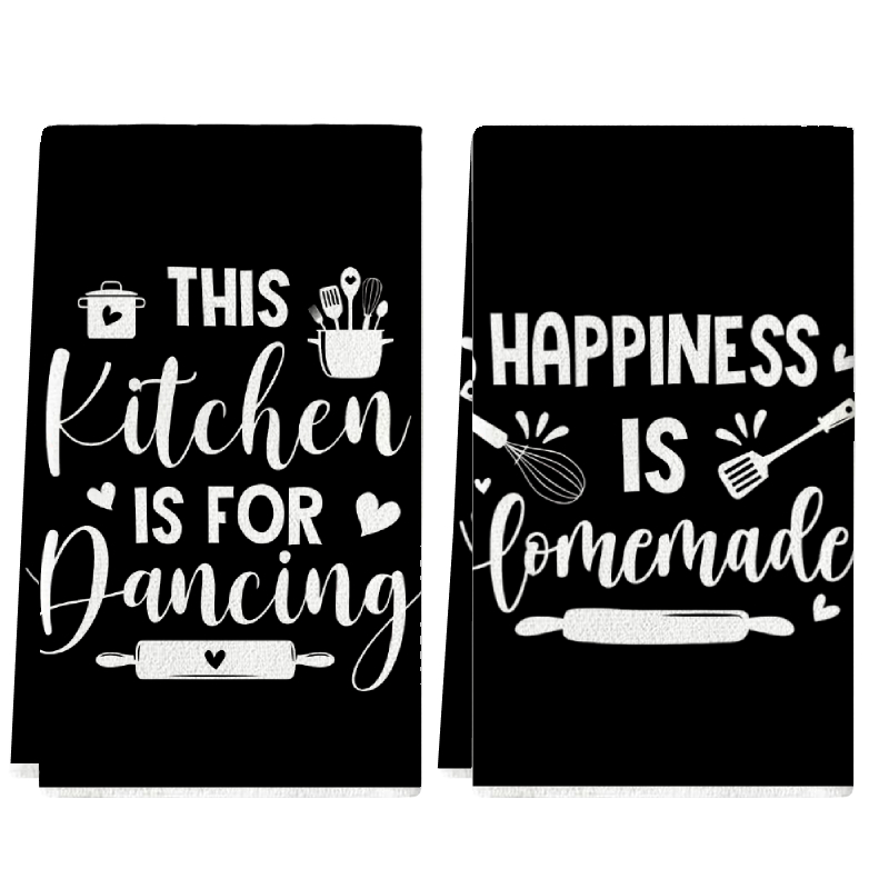 2Pcs, Kitchen Towels with Fun  - Kitchen Baking Background 评论和价格